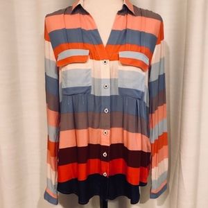 Anthropologie Maeve striped blouse size 6